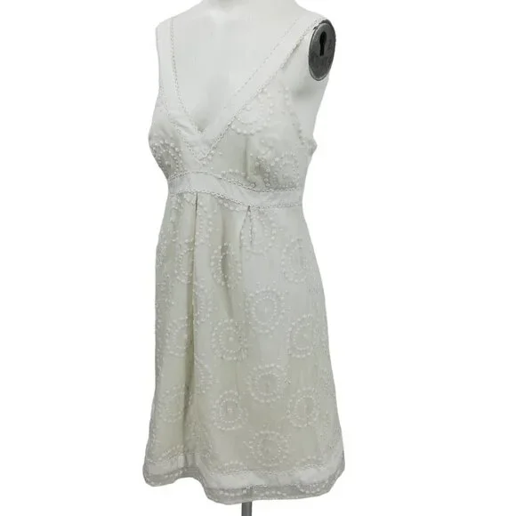 Lilly Pulitzer White Lace Sleeveless Sundress Size 8 Sheath Beach Wedding Silk - Picture 8 of 16